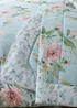 Catherine Lansfield Avebury Floral Reversible Quilted 220x230cm Bedspread Duck Egg Blue - One Size Image 2