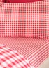 Catherine Lansfield Bamford Gingham Check Fitted Sheet Red - Single Image 1
