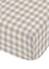 Catherine Lansfield Bamford Gingham Check Fitted Sheet Natural - Single Image 3