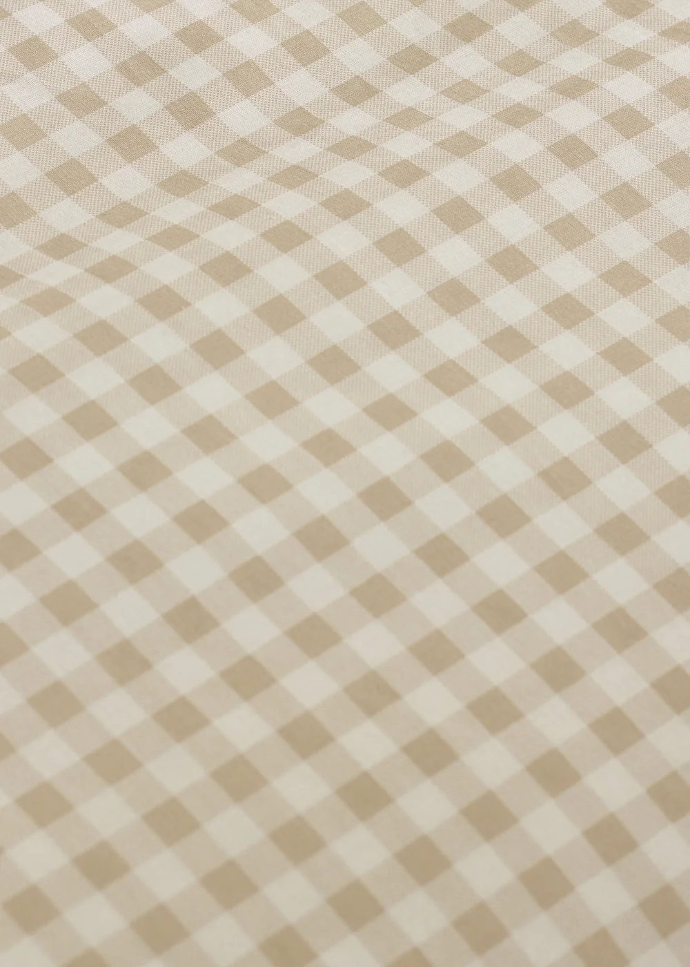 Catherine Lansfield Bamford Gingham Check Fitted Sheet Natural - Single Image 2