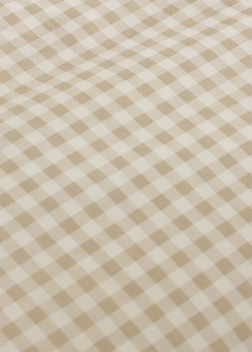 Catherine Lansfield Bamford Gingham Check Fitted Sheet Natural - Single Image 2