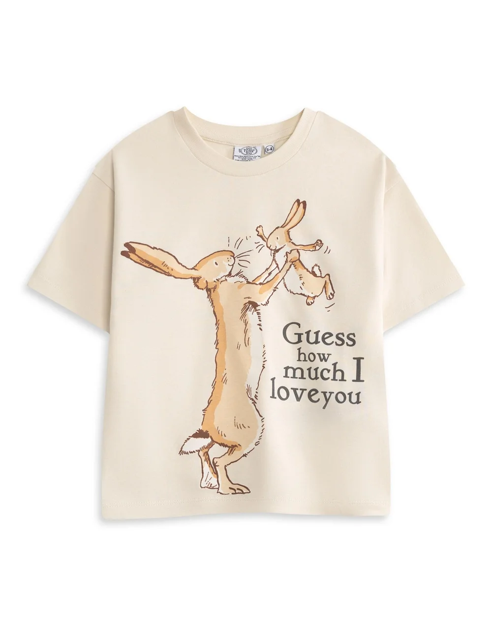 Vanilla Underground Guess How Much I Love You Unisex Kids Off-White T-Shirt (12 mnths - 5 years) - 18 - 24 Months Image 1