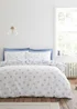 Bianca Fine Linens Thea Floral 200 Thread Count Cotton Reversible Duvet Cover Set Blue - Single Image 2