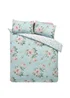 Catherine Lansfield Avebury Floral Reversible Duvet Cover Set Duck Egg Blue - Single Image 5