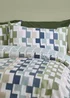 Catherine Lansfield Bryson Geo Reversible Duvet Cover Set Blue - Single Image 3