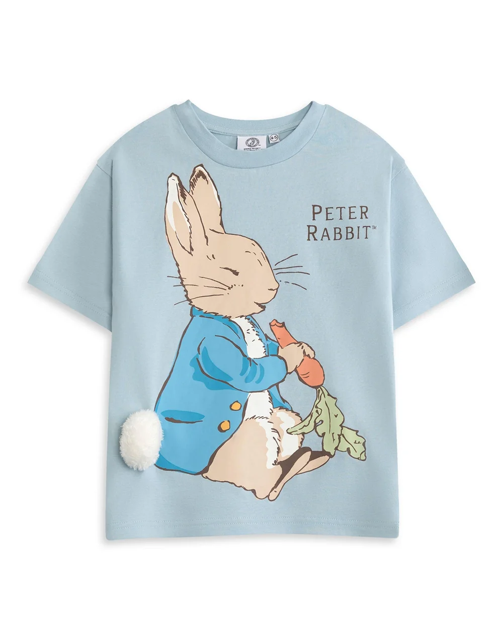 Vanilla Underground Peter Rabbit Unisex Kids Blue T-Shirt (12 mnths - 5 years) - Age 4-5 Years Image 1