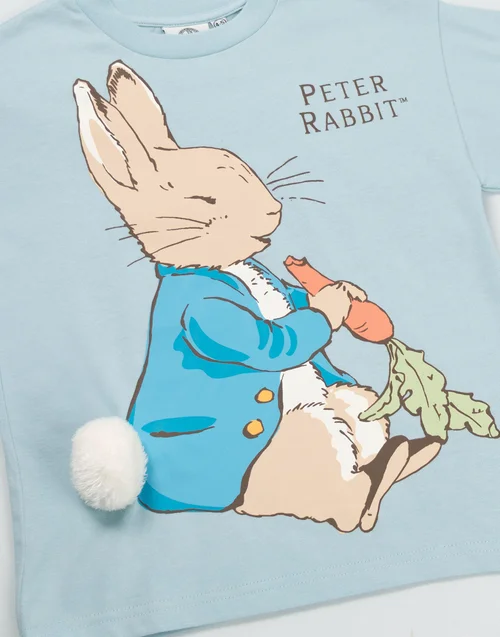 Vanilla Underground Peter Rabbit Unisex Kids Blue T-Shirt (12 mnths - 5 years) - Age 4-5 Years Image 3