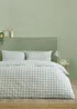 Catherine Lansfield Bamford Gingham Check Reversible Duvet Cover Set Green - Single Image 2
