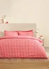 Catherine Lansfield Bamford Gingham Check Reversible Duvet Cover Set Red - Single Image 2