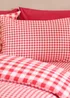 Catherine Lansfield Bamford Gingham Check Reversible Duvet Cover Set Red - Single Image 3
