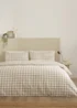 Catherine Lansfield Bamford Gingham Check Reversible Duvet Cover Set Natural - Single Image 2
