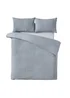 Catherine Lansfield Crinkle Seersucker Duvet Cover Set Blue - Single Image 4