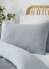 Catherine Lansfield Crinkle Seersucker Duvet Cover Set Blue - Single Image 2