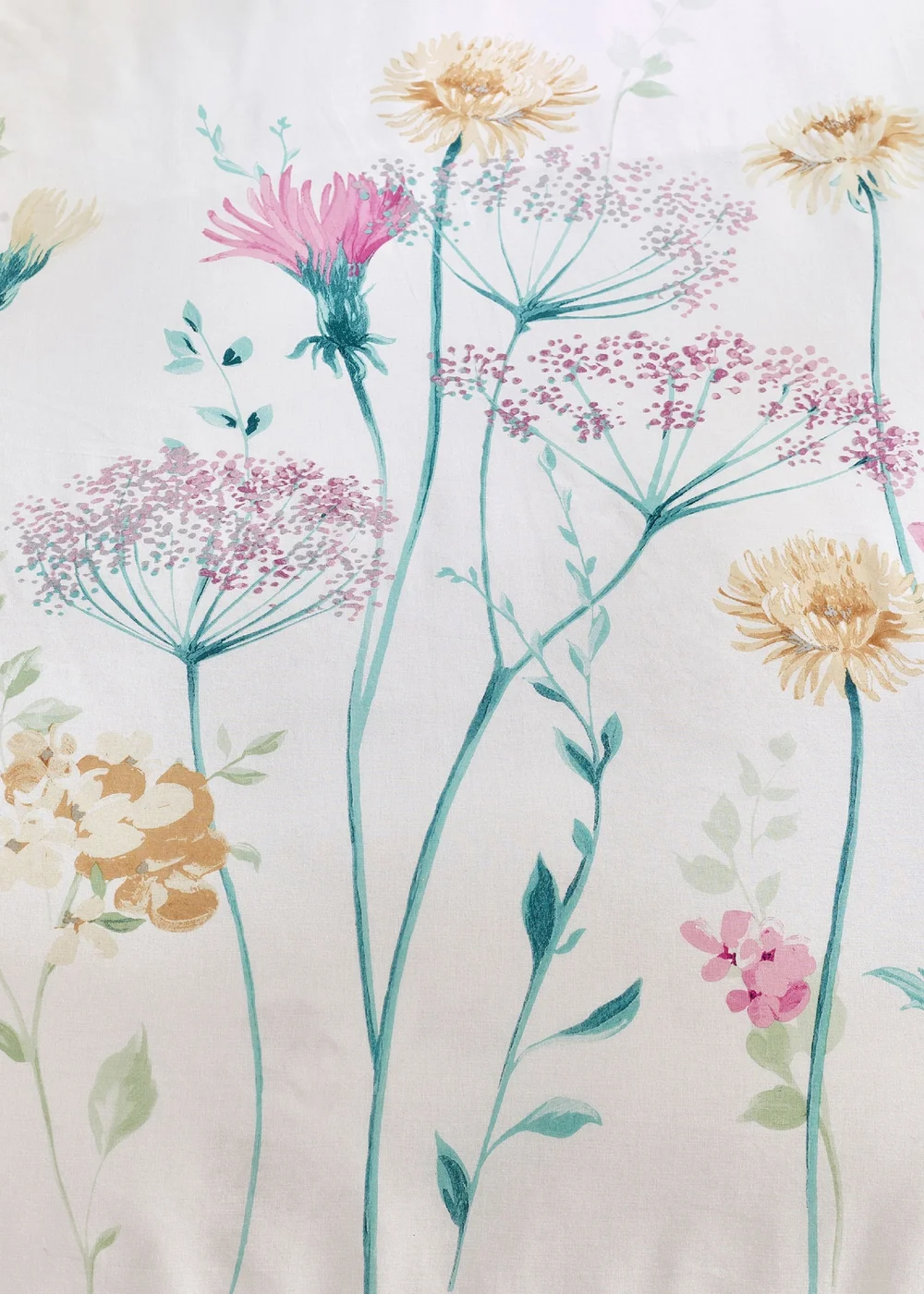 Catherine Lansfield Meadowsweet Floral Reversible Duvet Cover Set Bright - Single Image 4