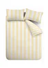 Catherine Lansfield Cove Stripe Reversible Duvet Cover Set Yellow - Single Image 5