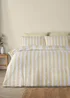 Catherine Lansfield Cove Stripe Reversible Duvet Cover Set Yellow - Single Image 2