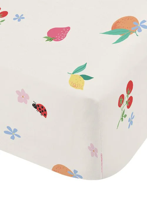 Catherine Lansfield Fruity Friends Fitted Sheet Bright - Single Image 3