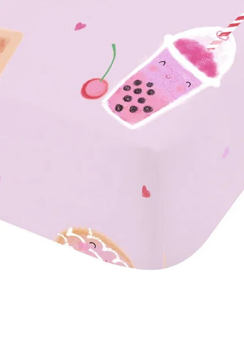 Catherine Lansfield Sweet Treats Fitted Sheet Pink - Single Image 3
