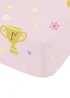Catherine Lansfield Happy Horses Fitted Sheet Pink - Junior Image 3