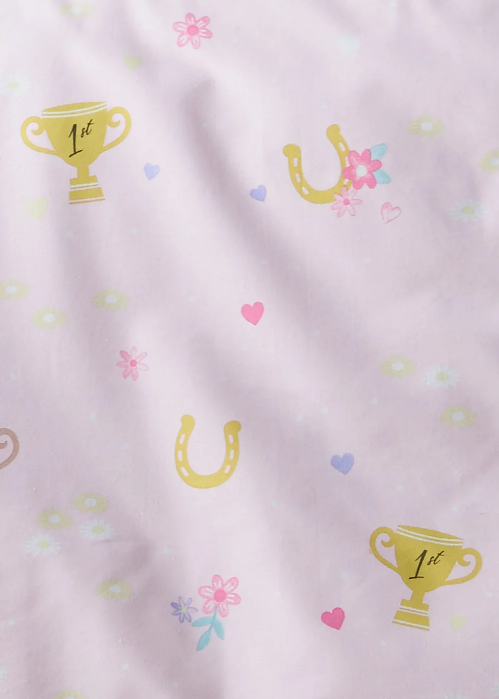 Catherine Lansfield Happy Horses Fitted Sheet Pink - Junior Image 2