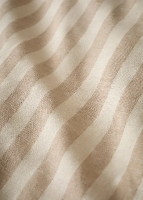 Pineapple Elephant Cotton Rich Woven Stripe Duvet Cover Set Natural - Single Image 4