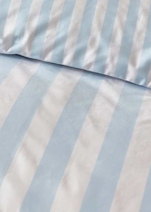 Sassy B Stripe Tease Reversible Duvet Cover Set Blue - Single Image 4