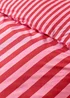 Sassy B Stripe Tease Reversible Duvet Cover Set Red - Single Image 4