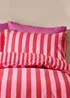 Sassy B Stripe Tease Reversible Duvet Cover Set Red - Single Image 3