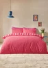 Sassy B Stripe Tease Reversible Duvet Cover Set Red - Single Image 2