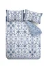 Catherine Lansfield Zoukara Floral Reversible Duvet Cover Set Blue - Single Image 5