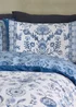 Catherine Lansfield Zoukara Floral Reversible Duvet Cover Set Blue - Single Image 3