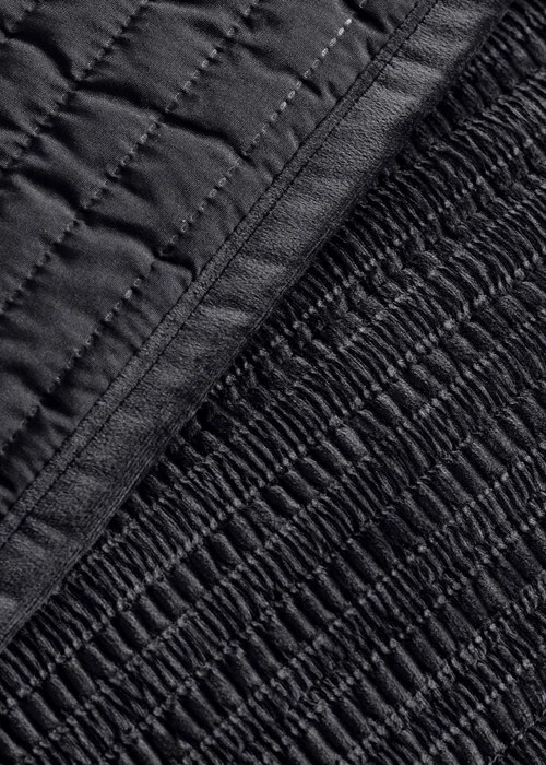 Catherine Lansfield Velvet Pinsonic Quilted 220x220cm Bedspread Black - One Size Image 2