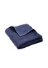 Catherine Lansfield Velvet Pinsonic Quilted 220x220cm Bedspread Navy Blue - One Size Image 4