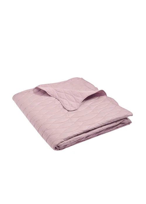Catherine Lansfield Scallop Waves Quilted 240x260cm Bedspread Pink - One Size Image 3