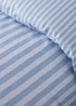 Catherine Lansfield Epping Textured Stripe Reversible Duvet Cover Set Blue - Single Image 4