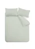 Catherine Lansfield Epping Textured Stripe Reversible Duvet Cover Set Green - Single Image 5