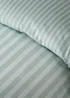 Catherine Lansfield Epping Textured Stripe Reversible Duvet Cover Set Green - Single Image 4