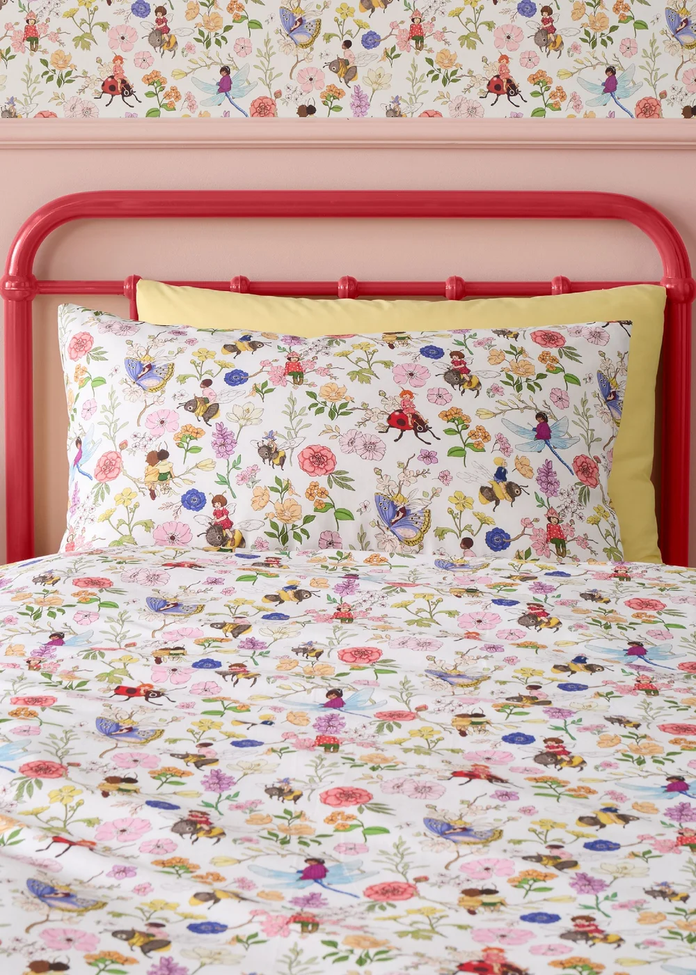 Belle & Boo Garden Friends Reversible Cotton Duvet Cover Set White - Junior Image 3