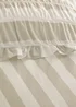 Catherine Lansfield Seersucker Frill Stripe Duvet Cover Set Natural - Single Image 4