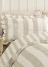 Catherine Lansfield Seersucker Frill Stripe Duvet Cover Set Natural - Single Image 3