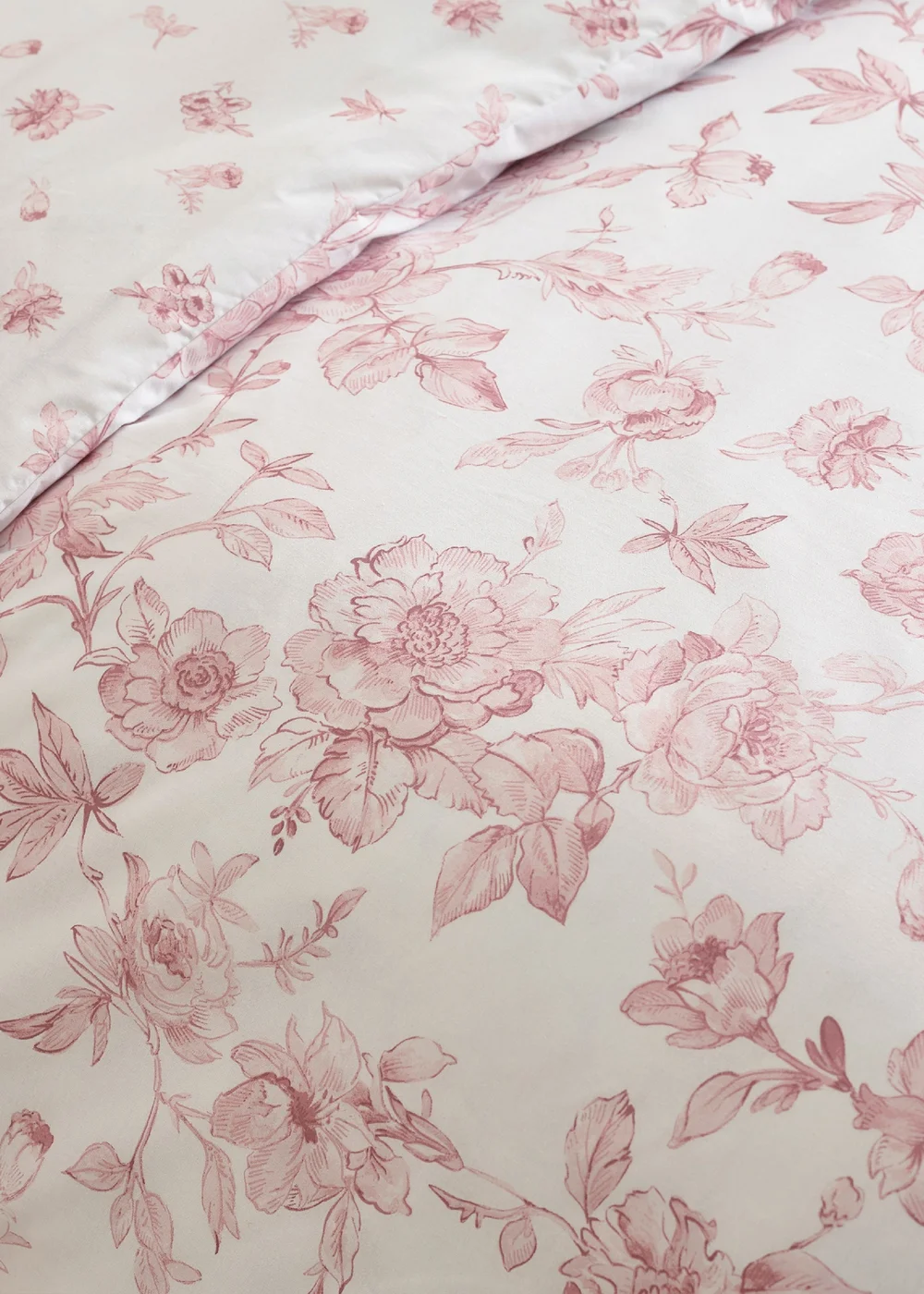 Catherine Lansfield Mirabelle Floral Reversible Duvet Cover Set Pink - Single Image 4