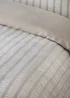 Catherine Lansfield So Soft Seersucker Stripe Duvet Cover Set Natural - Single Image 3