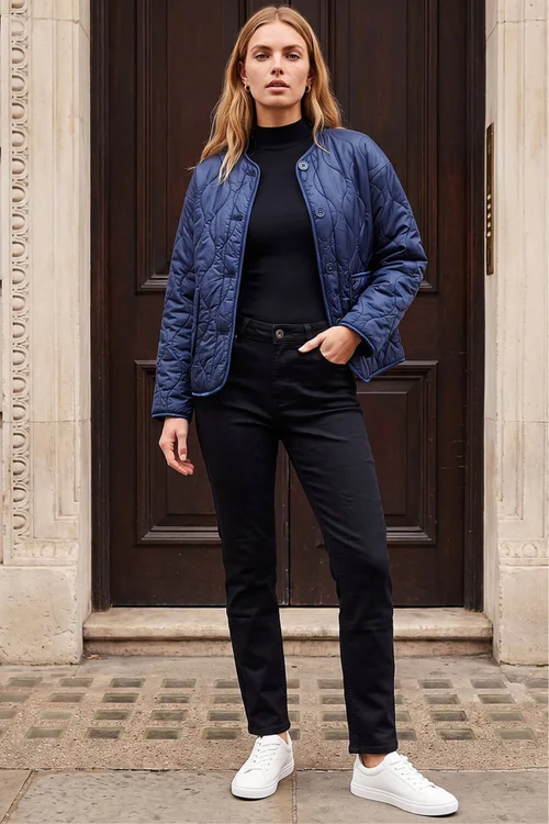 Roman Navy Two Tone Crew Neck Jacket - 20 Image 3