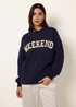 Blue Vanilla Navy Weekend Sweatshirt - Small/Medium Image 3