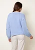 Blue Vanilla Blue Flower Embroidery Detailed Cardigan - Medium/Large Image 4