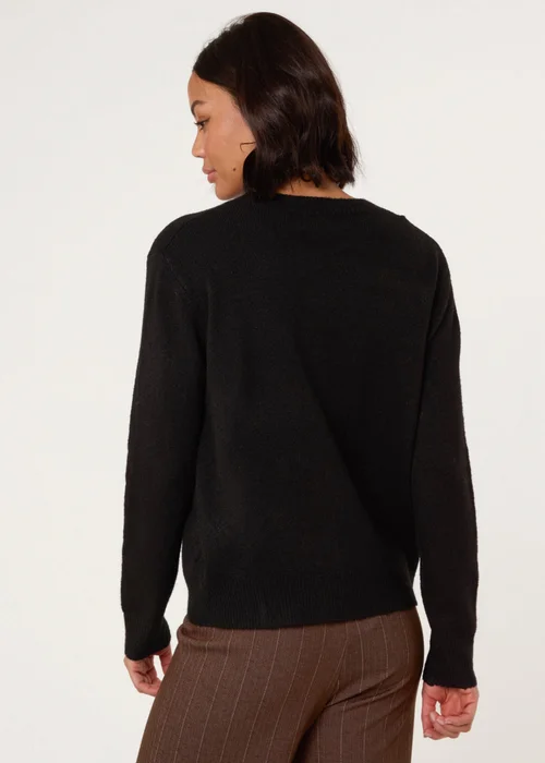 Blue Vanilla Black Gold Flower Buttons Cardigan - Size 10-12 Image 4