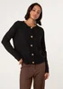Blue Vanilla Black Gold Flower Buttons Cardigan - Size 10-12 Image 1