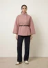 Blue Vanilla Pink Belted Cape Coat - One Size Image 2