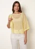 Blue Vanilla Yellow Round Neck Net Top - Medium/Large Image 1