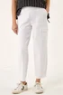 Roman White Cotton Cargo Stretch Trousers - 18 Image 4